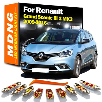 MDNG 20Pcs Jaoks Renault Grand Scenic III 3 MK3 2009-2014 2015 2016 Sõiduki LED Interjööri Dome Kaart Light Kit Car Led Pirnid Canbus