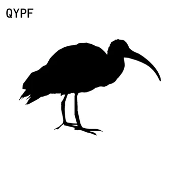 QYPF 16CM*10.8 CM Lõbus Ibis Stock Heron Egret Vinüül Kleebis Auto Decal Must/Hõbe Teenetemärgi C15-0798