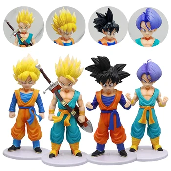 Anime Dragon Ball Joonis Goku Super Saiyan Poeg 20cm Alaealiste Goten Reisikohvrid Pvc Tegevus Kujukeste Kollektsioon Laps Mudel Lapsed Kingitus