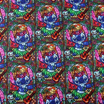 Disney Lilo Ja Stitch Karupoeg Puhh 100% Puuvillane Kangas Materjal Segast Õmblemine Kangast Tekk Näputöö Diy Laps Riide Materjal