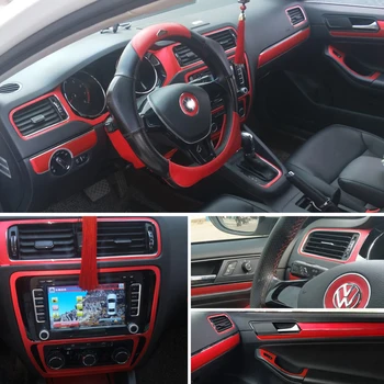 Volkswagen Jetta 2005-2018 Interjöör Kesk-juhtpaneel Ukse Käepide 5D süsinikkiust Kleebised Kleebised Auto stiil Accessorie