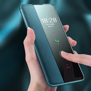 Luxury Smart Aknas Klapp PU Leather Case For iPhone 12 11 Pro X XS XR Max 7 8 Plus SE 2 mini Magnet Telefon Raamatu Kaas