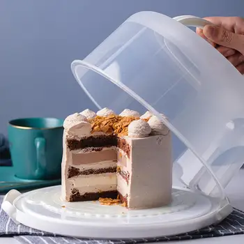 Cake Box Kaasaskantav Veekindel Plastikust Kaasaskantav Kook Pakendi Konteiner Köök Magustoit Kasti Tarvikud Pulmas Kooki Vedaja