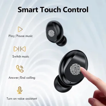TWS Traadita Bluetooth-5.0 Kõrvaklapid Earbuds Sport 9D HiFi Stereo 2200mAh Aku Kasti Veekindel Juhtmevaba Bluetooth Kõrvaklapid
