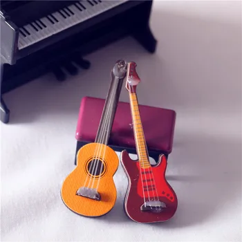 Mini mööbel mudel klassikalise kitarri populaarne elektriline kitarr shooting vahend