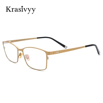 Krasivyy Square Prillid Raamiga Meeste 2020 Puhas Titaan Mees Optiline Retsepti Prillid Raamid Klassikaline Täiskaadris Gafas Oculos