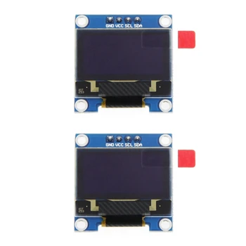 2X 0.96 Tolline IIC I2C Serial GND 128X64 OLED LCD LED Ekraan Moodul SSD1306 Jaoks Arduino Kit Valge Ekraan