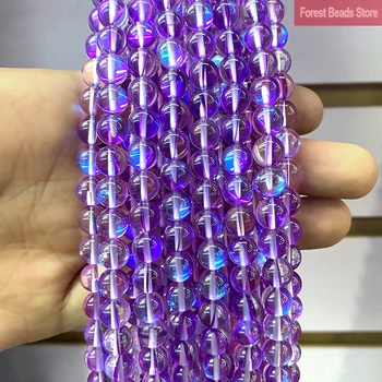 Lilla Austria Crystal Sünteetiline Moon Glitter Kivi Ring Helmed DIY Käevõru, Kaelakee Ehete Tegemise 15