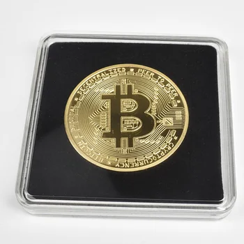 Kullatud Bitcoin Natuke Mündi Litecoin Sulin Doge Dogecoin Shiba Mälestuseks Metallist Mündid Läbipaistev Akrüül Pakendi Mündi