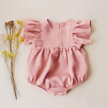 Primavera Romper Cotton Baby Girl Sipukad ümber Kaela Magus Roosa Sipukad Jumpsuits One-piece Vastsündinud Beebi Tüdruku Riided