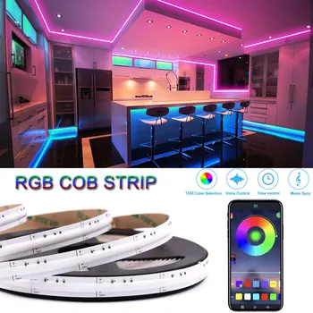 RGB FOB LED Riba 12V 24V 840 Led Kõrge Indensity Maja Kaunistamiseks Mobile App Kontrollitud Värvikas Paindlik COB Valgus Baar Lint