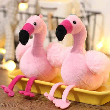 1tk Flamingo Linnu -, Plüüš-Võtmehoidja topis Eluslooduse Laekuva Pehme Palus Nukk, Mänguasi Sünnipäeva Kingitus Tüdruk