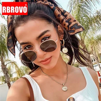 RBROVO 2021 Ring Retro Päikeseprillid Naistele Brändi Disainer Prillid Naised/Mehed Ovaalne Prillid Naiste Vintage Oculos De Sol Feminino
