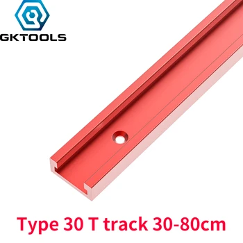 GKTOOLS Tüüp 30 Alumiiniumist Punane T Track T-pesa Mitra Näidik Slaidid Pesa T Lood Lõpetab DIY Puidutöötlemine Ruuteri Nägin Tabel