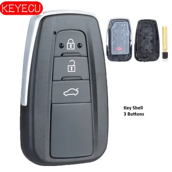 Keyecu 3 Nuppu Asendamine Smart Remote Key Shell Juhul Fob Toyota C-HR RAV4 Prius 2018-2019