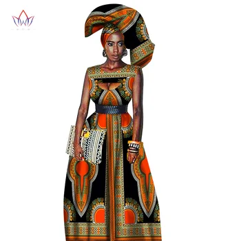 Traditsiooniliste Aafrika Naiste Riided Aafrika Prindi Vaha Kohandatud Pikad Kleidid Naistele Aafrika Naiste Riided Dashiki Kleidid WY1871