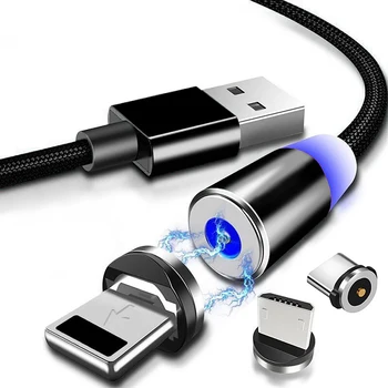 Magnet Laadija Micro USB-Kaabli pistik Ümmargune Magnet-Kaabli pistik Kiire Laadimine pikendusjuhet Magnet USB Type C Kaabel või pistik tasuta