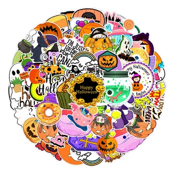 10/30/50TK Armas Halloween Pumpkin Kass Vaimu Cartoon Kleebised Kohver Külalisteraamatusse Sülearvuti Kitarr Auto Seinale Graffiti Anime Kleebis