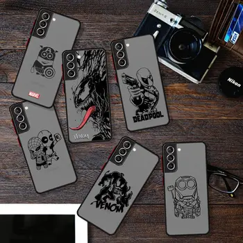 Deadpool Venom Juhul Kate Samsung Galaxy S21 S22 S20 FE S 22 Ultra 5G S9 S10 Pluss Põrutuskindel Matt Juhtudel Fundas Marvel Kangelane