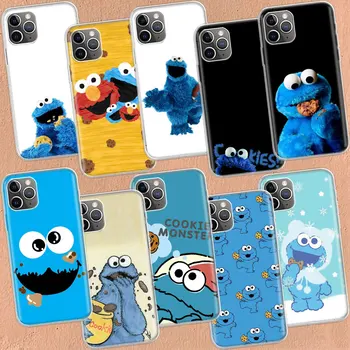 Cookie Monster Telefoni Puhul Apple Iphone 14 Pro Max 12 13 Mini 11 SE 2020 X XS XR 8 7 6 6S Pluss 5 5S Katab Kest Coque TPÜ Lõbus