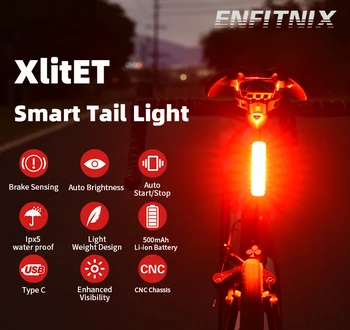 XlitET Jalgratta Automaatne Pidur, Tagumine Tuli Öösel Jalgrattaga Smart Kaugseire Taillight MTB Road Bike Seatpost Ohutuse Lamp